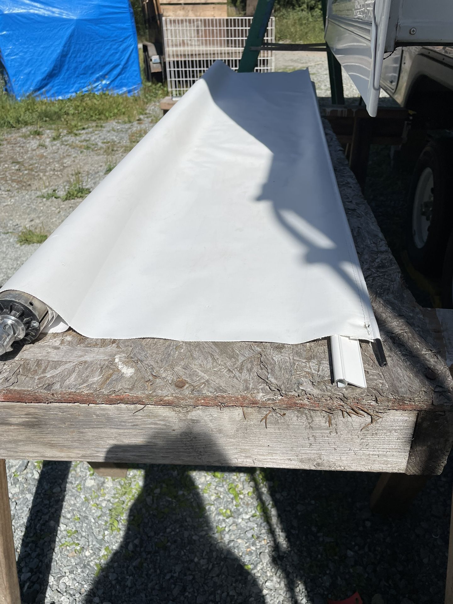RV Camper Slide Out Awning 93 Inch White