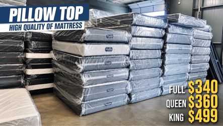 🔥 Special Queen Pillows Top With Free Box Spring - Same Day Delivery