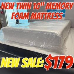 NEW TWIN 10” MEMORY FOAM MATTRESS 