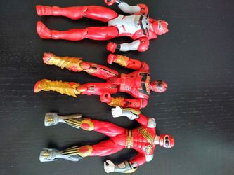 Power Rangers Red Ranger Action Figures Lot