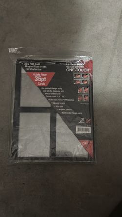4-Card Black Border UV ONE-TOUCH Magnetic Holder