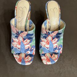 Jessica Simpson  Woman  Shantell Wedge Sandal Blue Combo 