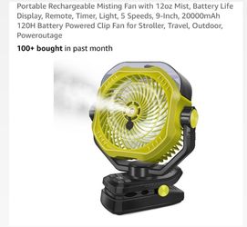 Fan with mist