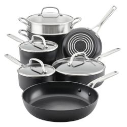 KitchenAid Hard-Anodized Induction 11-Piece Nonstick Cookware Set