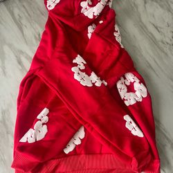 Red nd white denim tears