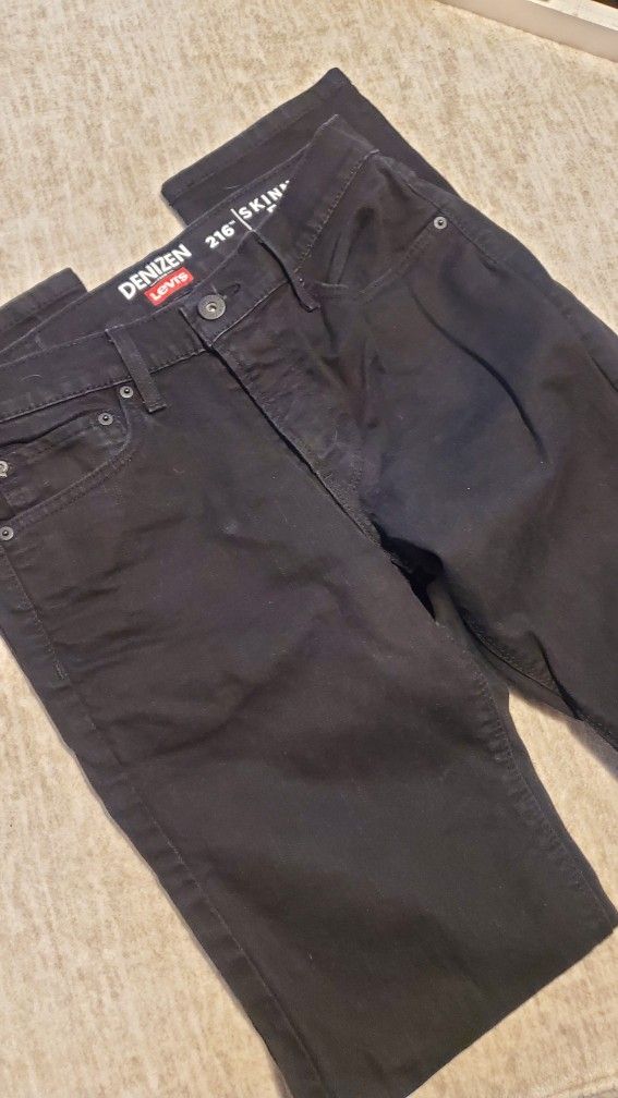 Black 216 Skinny Fit Levi's Pants/Jeans - Mens 32 X 34