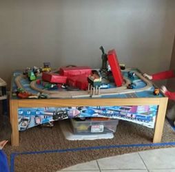 Wooden Imaginarium Train Table with Drawer