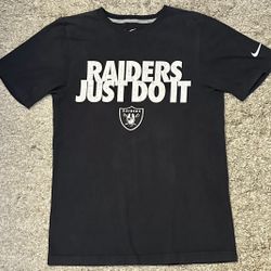 Nike Men’s S Reg Fit Raiders Just Do It NFL Short Sleeve T-Shirt Graphic Logo