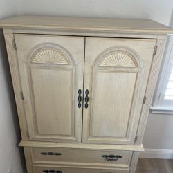 Vintage 1940’s Stanley Furniture Armoire & Nightstand 