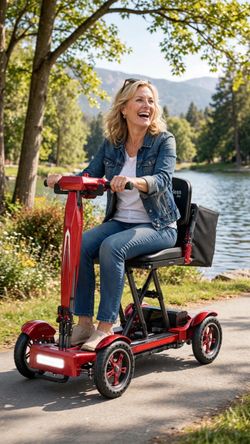 Give Someone You Love More Freedom!  The AgelessJoy mobility scooter is a thoughtful gift for parents and loved ones who need help getting around.  ❤️
