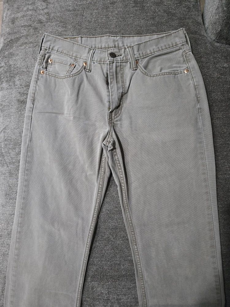 Levis Mens Jeans, Style 514, Size 32×30, Color Gray