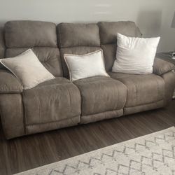 2 Leather Recliner Sofas