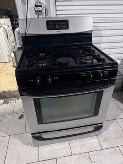 KENMORE STAINLESS STEEL 4 BURNER GAS STOVE