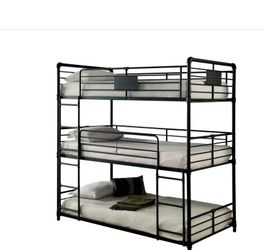 Three tower bunkbedFull. Metal. New.