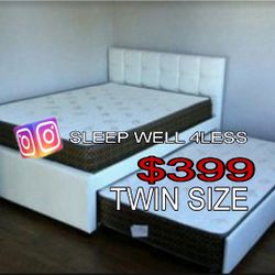 NEW TWIN OVER TWIN BED FRAME AND MATTRESS 