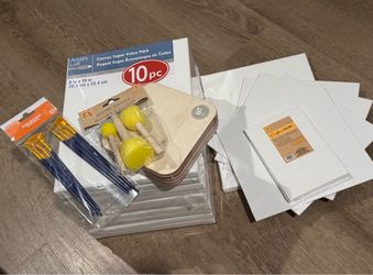 Artist's Loft 8x10 Canvas Super Value Pack 10pc with other accessories