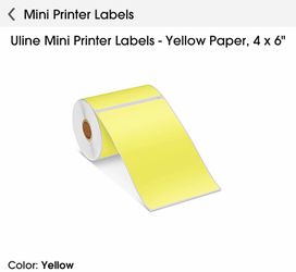 Mini Printer Labels - 4 x 6"