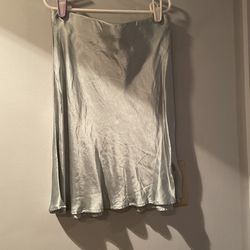 Mint Green Silk Skirt 