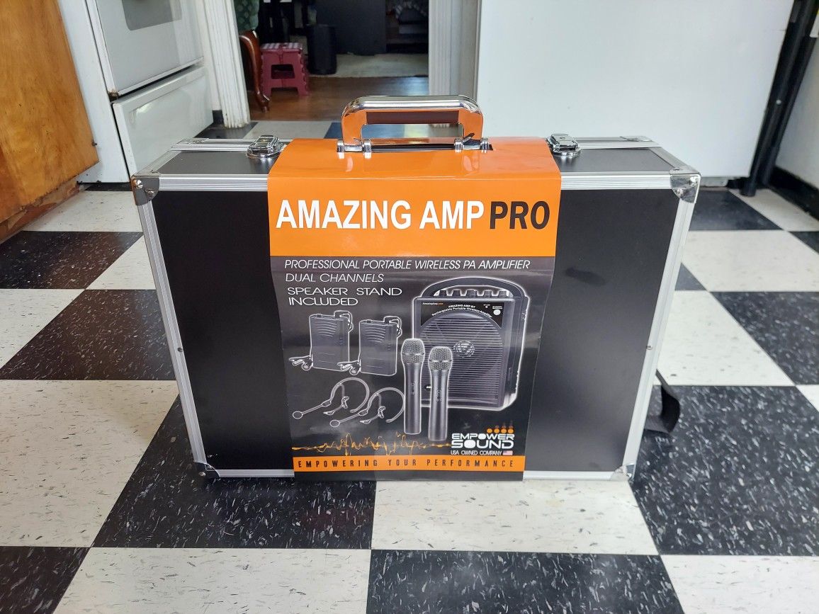 Portable PA Amp With Multiple Microphones And Bluetooth