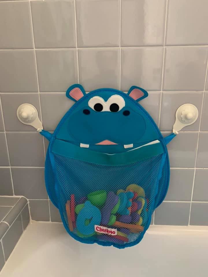 Hurley Hippo Bath Toy Organizer (blue)