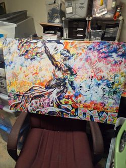 New Ashley hodder original mural on art print canvas 36x24 graffiti artist
