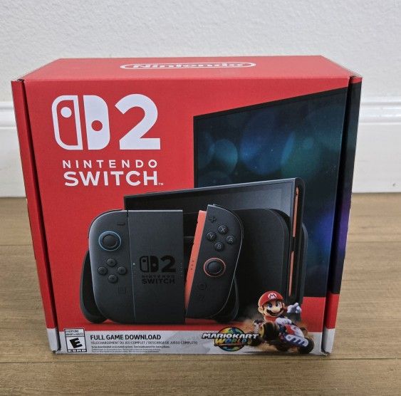 For Sale:
Brand New Still Sealed in Box Nintendo Switch 2 Mario Kart Bundle