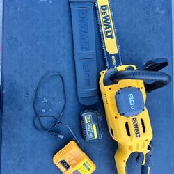 Dewalt Flexvolt Brushless 60v Chainsaw With Battery And Charger