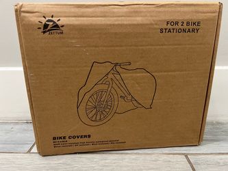Bike Cover for 2 Bikes - Outdoor Bike Covers for Stationary 2 Bikes Heavy Duty & Waterproof, 600D Bicycle Covers for 2 eBike, Mountain Bike, Road Bike