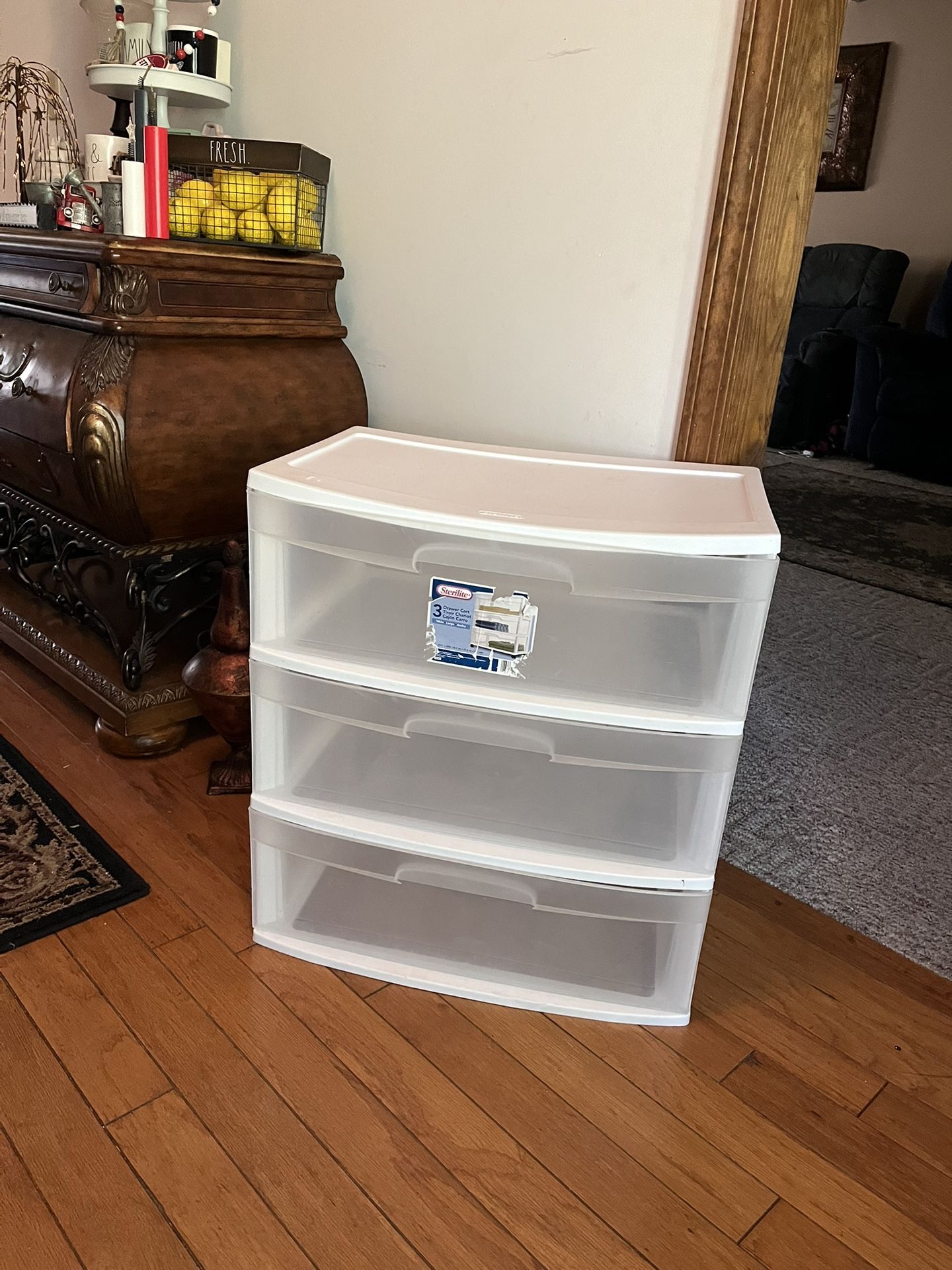 Sterilite 3 Wide Drawer Storage