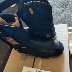 Western Style Steel Toe Work Boots