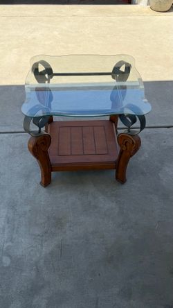 Glass end table