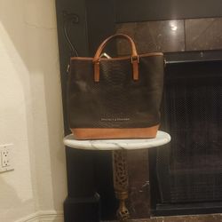 🖤👜 Dooney & Bourke | Black Snakeskin Tote Bag | Leather Trim, Elegant Vibe