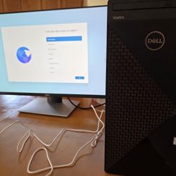 Dell Vostro Tower Business Desktop Computer with 27" Monitor