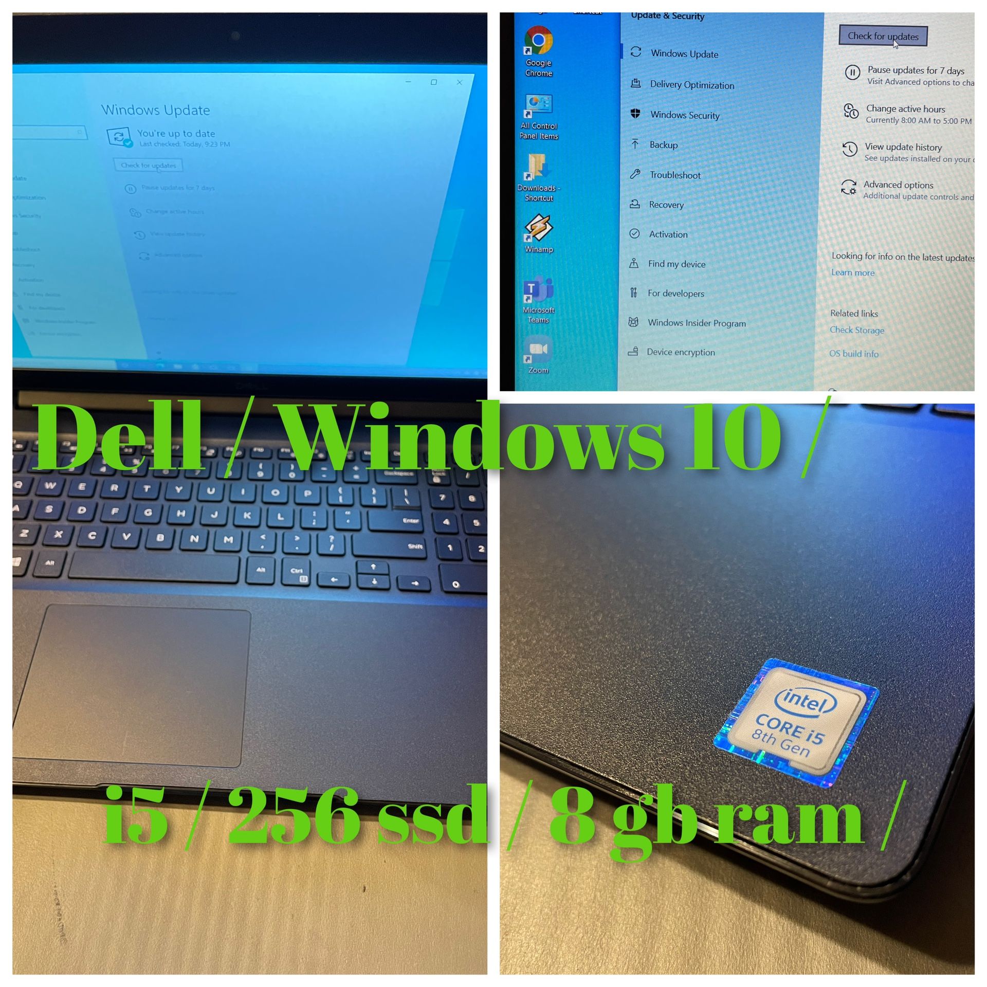 Dell Laptop I5 Windows 10 Microsoft Office Webcam HDMI