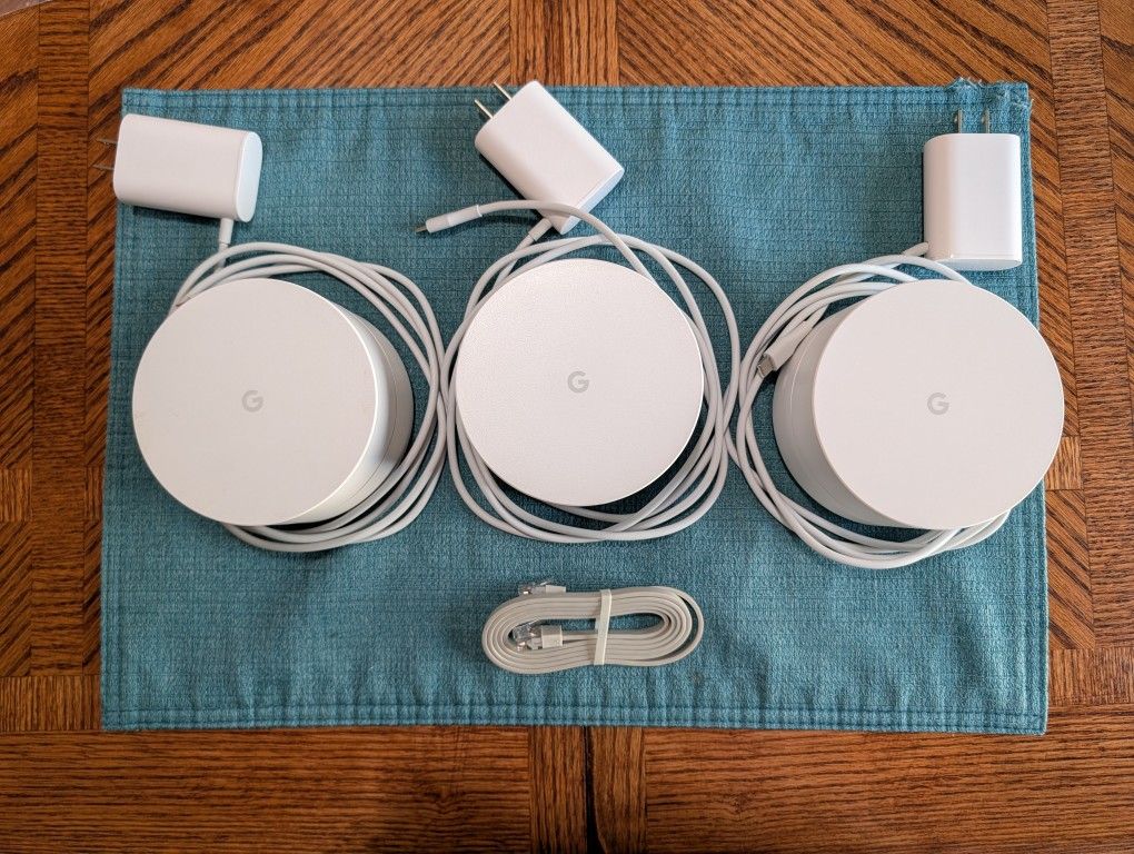 Google Wifi Mesh System (3-Pack) - Whole Home Coverage (4500 sq ft)