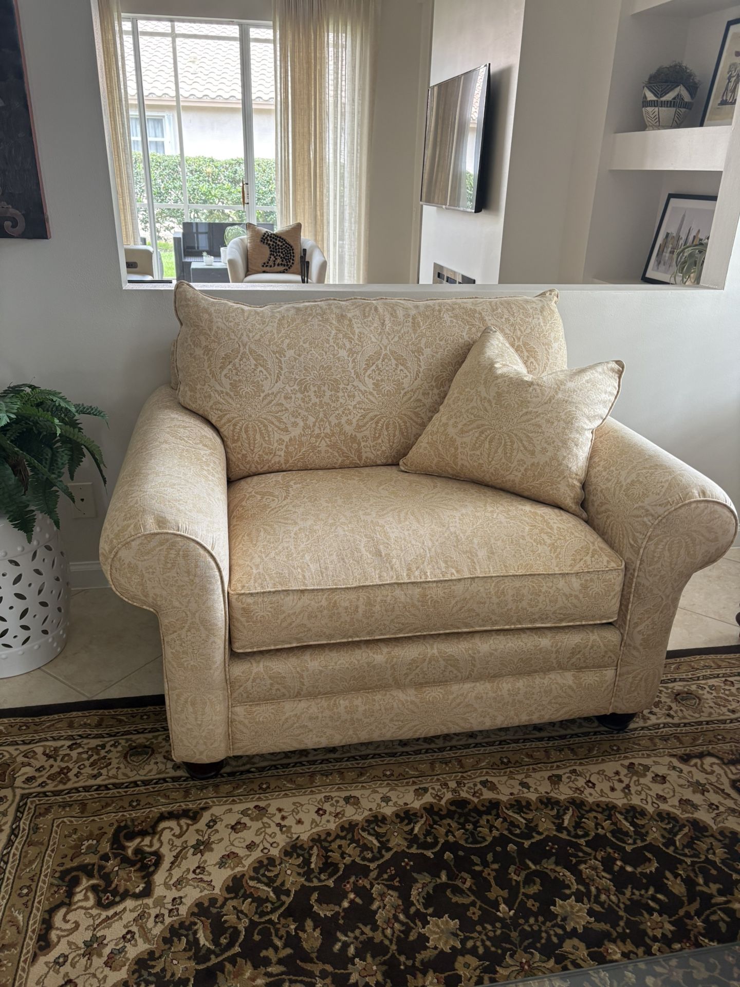 Bassett designer Chair And half.