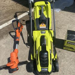 Ryobi Electric Corded Mower Bundle