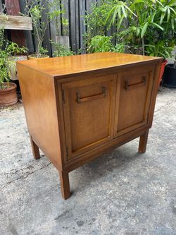 Vintage Mid Century Cabinet / Petite Stereo - Media Console / Nightstand