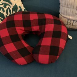 Boppy Pillow With cover Red Plaid