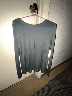 Halogen Grayish/Green long sleeve shirt