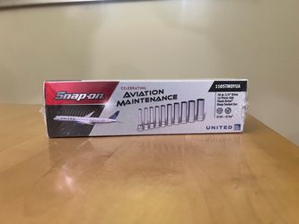 Brand new snap on 10 pc 1/4" drive 12 points SAE deep socket set