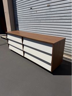 Walnut MCM Style Lowboy Dresser/TV stand