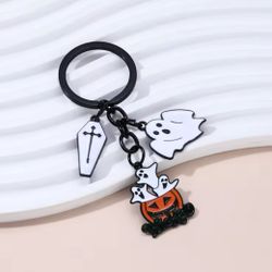 Brand New Spooky Ghost Halloween Charms Keychain