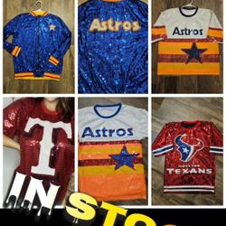 Astros, Texans, Ranger Bling Shirt, Jacket Dress