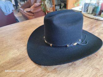 Vintage Black Stetson 4X Beaver Felt Cowboy Hat, Size 7 1/8