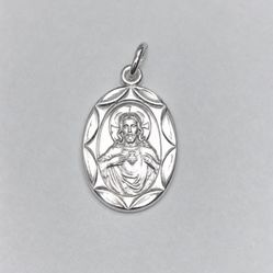 sterling silver jesus pendant 