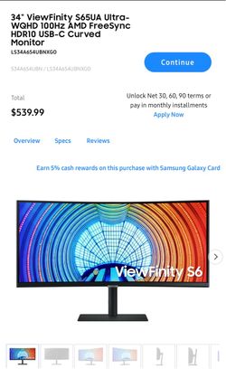 Samsung ViewFinity 34" Curved