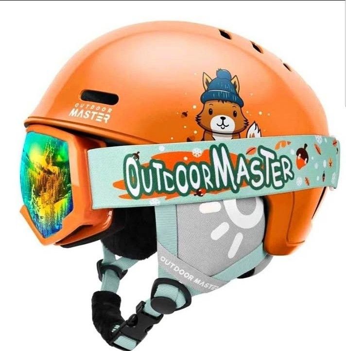 Ski Helmet and Goggles Set, Size S