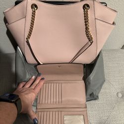 MK Purse With Matching Wallet Pale Pink 