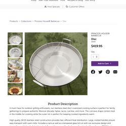 Princess House Barbecue Disc